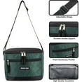 thumbnail image 7 of Fridge Pak, Unisex 6 Can Insulated Soft Cooler Bags, Lunch Bag, Waterproof Leak Proof Cooler Bags Insulated - Black on Green, 7 of 7
