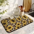 thumbnail image 3 of Washable Rubber Sunflower Cute Floral Dish Drying Mats for Kitchen Counter Home Large Coffee Bar Pad Accessories and Decor for Utensils Stemware 19.5''x12'', 3 of 7