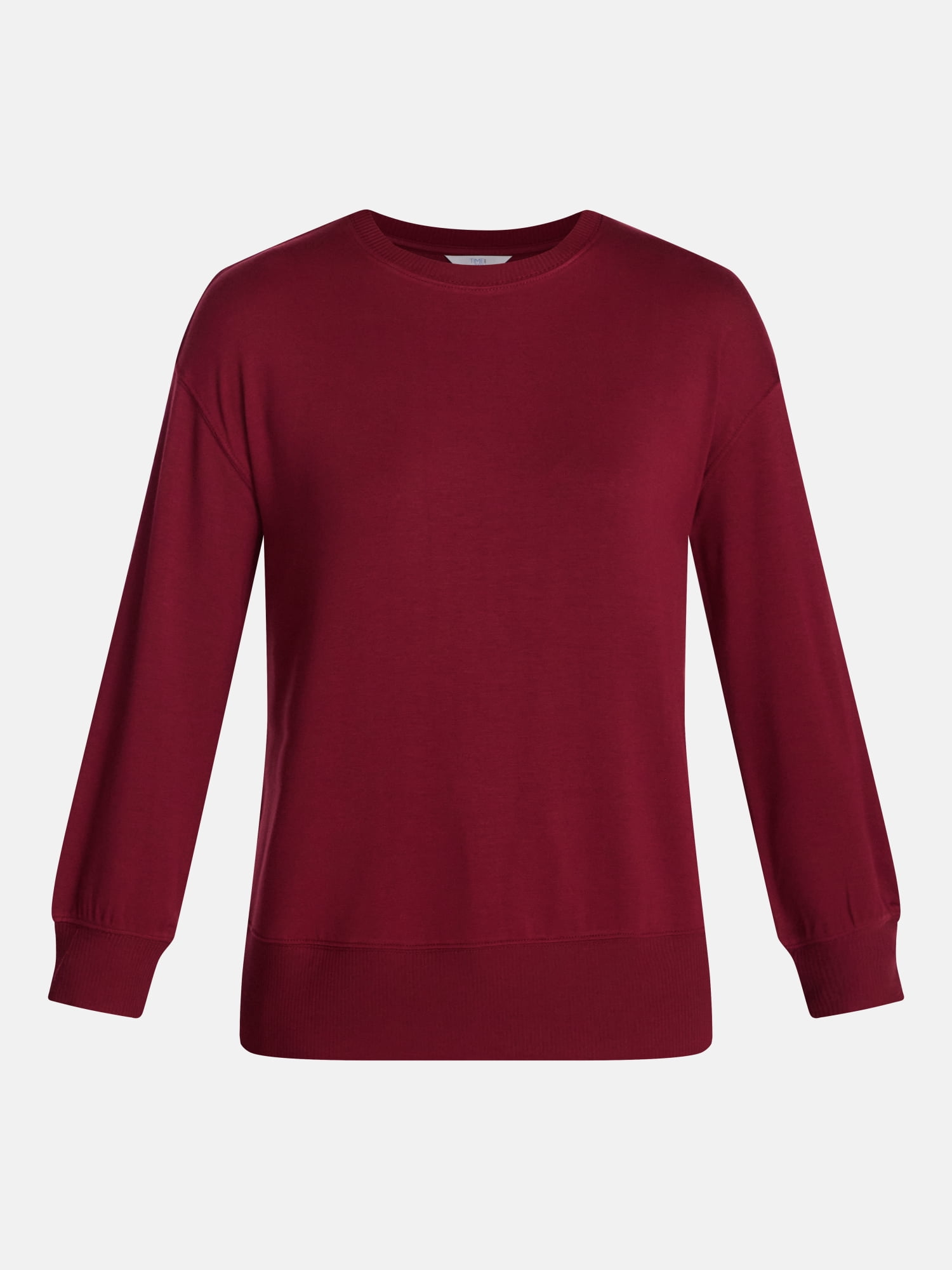 Time and Tru Women's and Women's Plus French Terry Tunic Sweatshirt, Sizes XS-XXXL