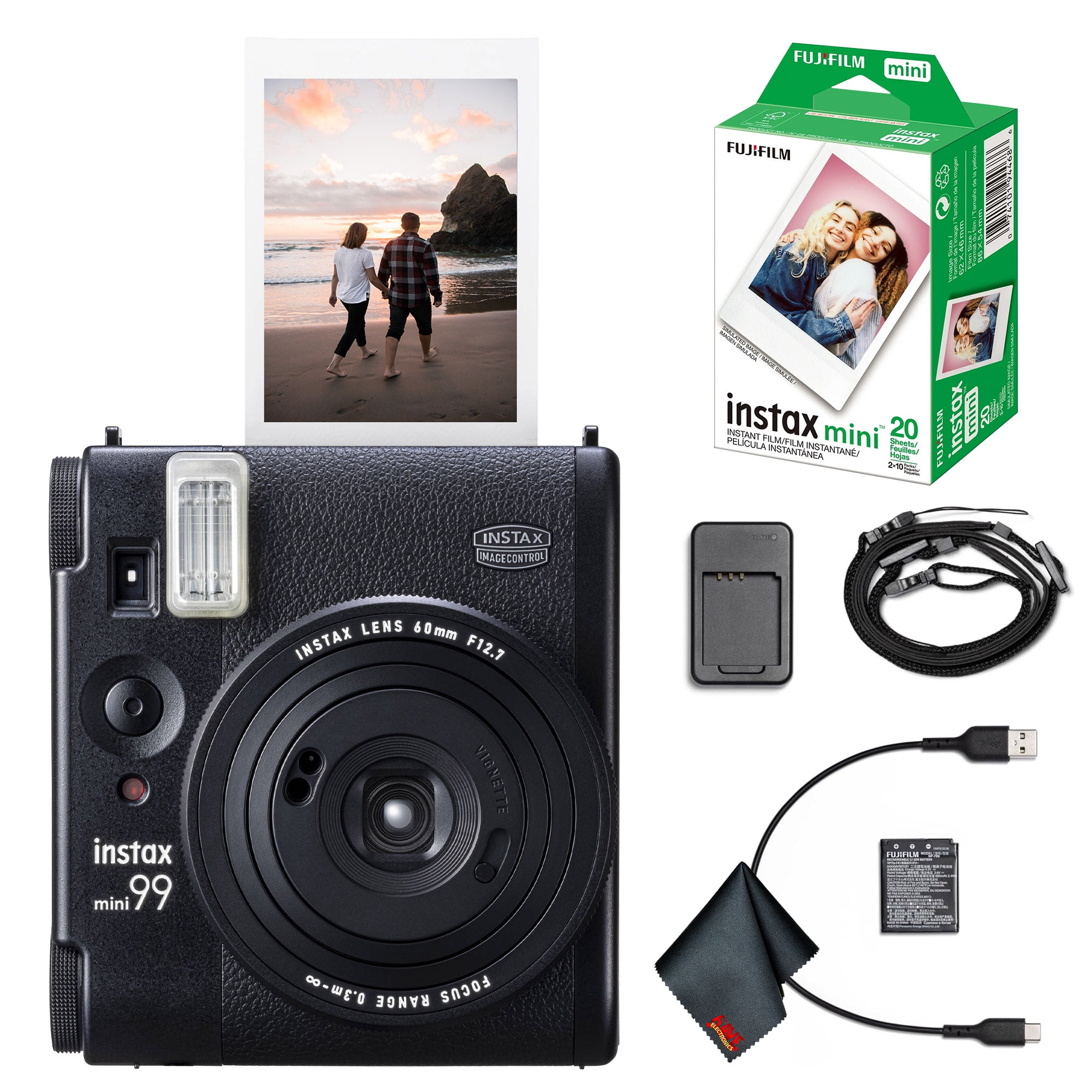 FUJIFILM instax mini インスタントフィルム 9個 箱無し Fujifilm Instax Mini 9 Instant Camera in Smokey White with 50 Film
