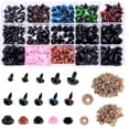 thumbnail image 1 of 560 piezas Ojos y narices de seguridad, muñeco de peluche multicolor, 1 of 5