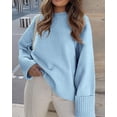 thumbnail image 4 of Suéter PRETTYGARDEN Oversized Peludo Cuello Redondo Azul Claro S, 4 of 8