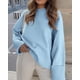 thumbnail image 4 of Suéter PRETTYGARDEN Oversized Peludo Cuello Redondo Azul Claro S, 4 of 8