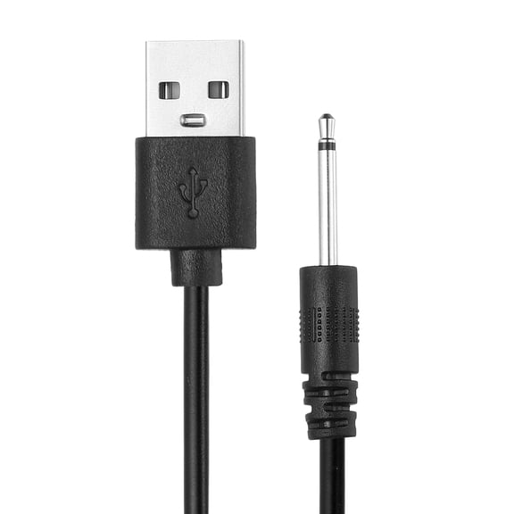 Uxcell 2.6FT DC Charging Cable,5V 1A USB to DC Power Cable 2.5mm Fast Charger Cord Adapter Head Length 19mm for Beauty Equipment, Magic Wand, Massagers, Toys, Desk Lamp, Black