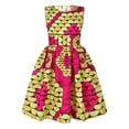 thumbnail image 2 of Mercatoo Cute Kids Girls African Ankara Dress Toddler Traditional Vintage Print Dresses Casual Sleeveless Dress 1~6 Years, 2 of 5