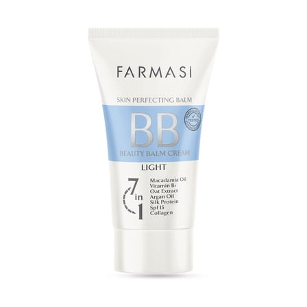 Farmasi BB Beauty Balm Cream, Lightweight Natural Coverage, 01 Light, 1.7 fl oz (50 ml)