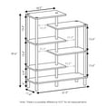 thumbnail image 4 of Furinno Turn-N-Tube 31.50"W X 11.61"D X 39.45"H 6-Shelf Decorative Shelves, French Oak Gray and Black, 4 of 4