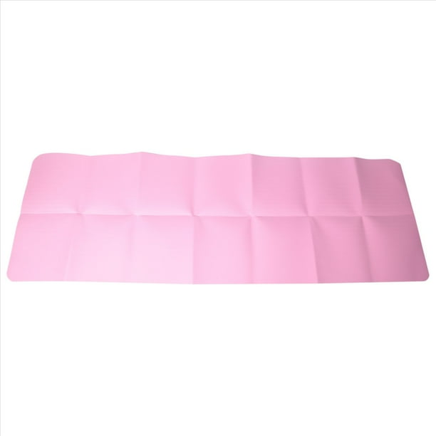 Esterilla de Yoga Plegable, Esterilla Plegable para Ejercicios Físicos de Viaje, Antideslizante de Doble Cara para Yoga, Pilates y Entrenamientos en el Suelo, Rosa