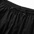 thumbnail image 5 of USNSM Men's Baggy Cargo Pants Solid Color Casual Loose Fit Parachute Pant Fashion Elastic Waist Drawstring Pants with Pockets Black XL, 5 of 8
