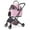 Pink, variant on Wedyvko 3 in 1 Multifunction Pet Travel System,4 Wheel Foldable Pet Stroller with Storage Basket for Small Medium Cats/Dogs,Black