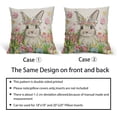 thumbnail image 6 of Easter Pillow Covers 18x18 Set of 2 Spring Cute Bunny Rabbit Eggs Watercolor Pink Blue Floral Easter Themed Decorative Throw Pillow Cases Outdoor Farmhouse Decoration for Sofa Couch Bed, 6 of 6