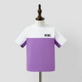 thumbnail image 5 of PatPat Family Matching Outfit Sets Purple Party Dress Button Ruffle Sleeves Spliced Mesh Dress and Colorblock T-shirt Sets, 5 of 12
