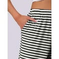 thumbnail image 5 of DARING DIVA Women's Flowy Cotton Wide Leg Lounge Pants 2XL Deep Black Stripe, 5 of 7