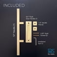 thumbnail image 4 of Rio Salto 18-Inch Brushed Brass Gold Barn Door Handle Kit, Closet Door Handle Stainless Steel, Pull Handle and Flush Handle Set, Heavy Duty Large Sliding Door Handles Hardware Included 1-Door Pack, 4 of 7