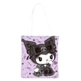 thumbnail image 4 of Sanrio Serie Oscura Bolsa De Lona Kuromi Melodía Estudiantes Femeninos Gran Capacidad Estudiante Carga Libro Papelería tote Nueva Hombro Cremallera Lindo ins Estilo, 4 of 4