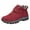 Red, variant on Oyedens Winter Hiking Trekking Boots for Women Men Fur Lining Warm Snow Boots Outdoor Work Ankle Booties