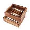 thumbnail image 4 of 2x Soporte de Jabón de Natural Rectángulo Jabonera de Jabonera Almacenamiento de Esponja Yuyangstore jabonera para ducha, 4 of 6