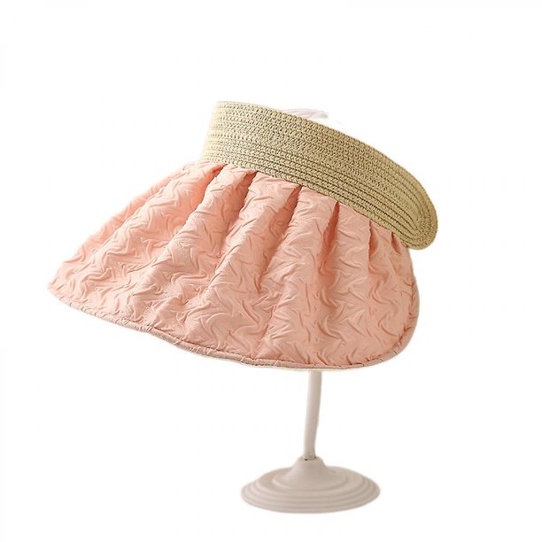 Gorra De Protección Solar Niñas Verano Anti-Uv Sombrero Para El Sol De Doble Cara Puede Usar Sombrero De Copa Vacío Cubierta Cara Sombrero Para El Sol, Rosa