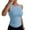 Blue, variant on Women's Strap Tank Top - Sexy Trim, Backless for Summer Outings