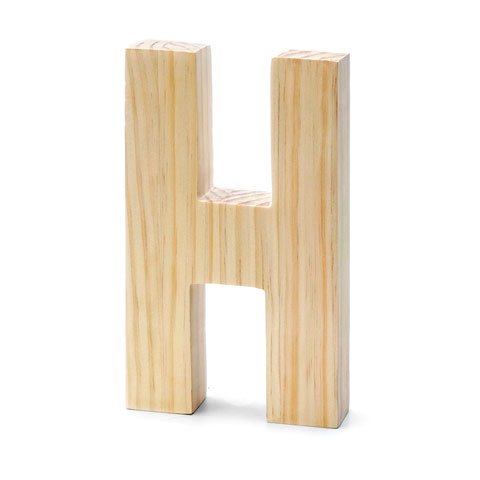 Unfinished Chunky Wood Letter H 8 Inches Walmart Com Walmart Com