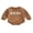 Brown, variant on Bagilaanoe Newborn Baby Girl Boy Oversized Romper Sweatshirt Long Sleeve Bodysuits Letter Embroidery Pullover 6M 12M 18M 24M Infant Casual Tee Tops