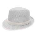 thumbnail image 2 of Trgacdwlo Mesh Fedora Hat for Men Women Lightweight Retro Casual Sun Hat for Travel Beach Outdoor Activities Beach Hats White, 2 of 3