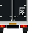 thumbnail image 5 of Caution This Trailer Makes Wide Turns Vinyl Decal Sticker - Many Colors & Sizes - Wide Turn Sign Truck Safety Markings for Dry Van and Reefer Trailers - Truck Decals & Markings (7" x 11", White), 5 of 8
