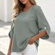 thumbnail image 5 of Neewe Women's 3/4 Length Sleeve Tops Round Neck T Shirts Loose Fit Blouses Casual Tees 2026 Fashion Clothes, 5 of 7