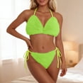 thumbnail image 2 of Beachwear Set for Summer Leisure with Sleek Strapless Solid Design and Versatile Two-Piece Bikini Ensemble, 2 of 4