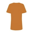 thumbnail image 4 of Daznico Women's V-Neck Curved Hem Tee, Soft Casual Summer Basic Top,L, 4 of 5