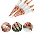thumbnail image 3 of Unique Bargains 1 Set Double-Ended Nail Art Brushes Kit for Nail Design White, 3 of 6