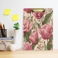 thumbnail image 5 of Acrylic Writing Board Gold 12.5*9 Inch Clipboards Transparent Acrylic Material Suitable For Office Classroom Teachers Fashion Bloggers Stationery Enthusiasts Tulips Beautiful, 5 of 9