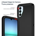 thumbnail image 2 of Petocase for Samsung Galaxy A15 5G Phone Case,Shockproof Dust/Drop Proof 3-Layer Protective Heavy Duty Durable Rugged Hybrid Cover for Galaxy A15 5G,Black, 2 of 7