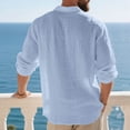 thumbnail image 6 of Men’s Linen Shirts Long Sleeve Yoga Tops Casual Summer Hippie Beach T Shirts, 6 of 9