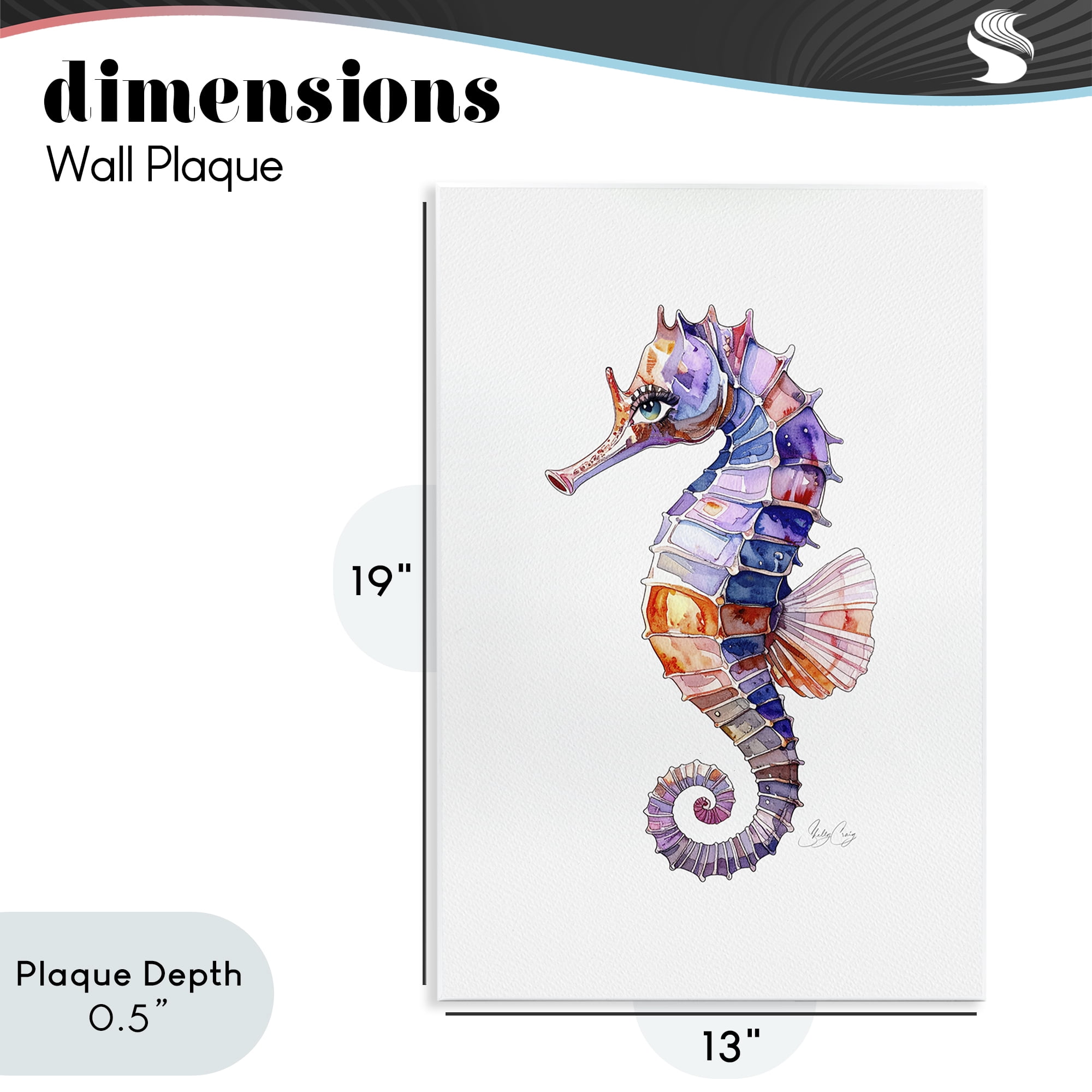 Stupell Industries Sea Whisper Seahorse Wall Plaque Art, design by Shelly Craig