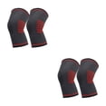 thumbnail image 1 of Transemion 2pièces Genou Réglable Soutien Compression Manches Léger et Durable Antidérapant Genou Pad Rouge L 2Set, 1 of 6