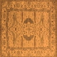 thumbnail image 1 of Ahgly Company Indoor Square Oriental Orange Industrial Area Rugs, 5' Square, 1 of 4