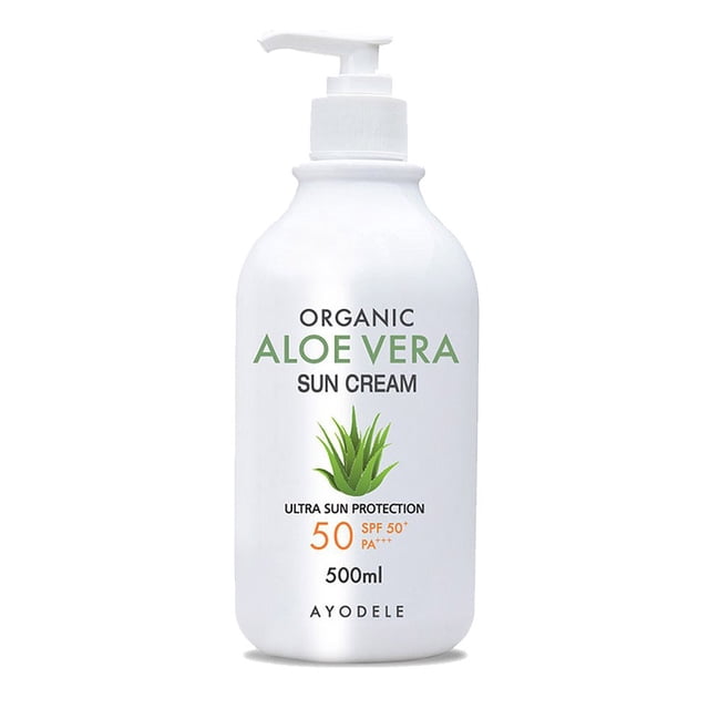 Ayodele Aloe Vera SPF50+ PA+++ Protector solar para cuerpo y rostro 16.9 oz