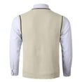 thumbnail image 5 of YMNXA Mens Sweaters Vest Sleeveless V Neck Solid Color Knitted Comfortable Slim Fit Top For Casual Daily Wear Khaki Xxxl, 5 of 8