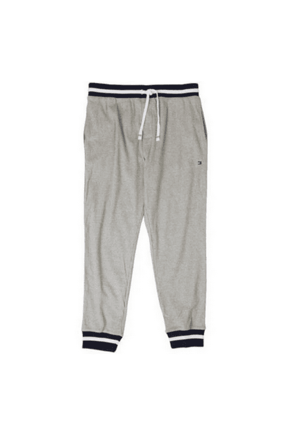 Men's Lounge Ribbed Cotton Jogger Pants, Grey Heather, Size M