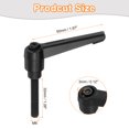 thumbnail image 2 of Uxcell 2Pack Clamping Lever Handles, M6 x 32mm Adjustable Knobs Handle Male Thread for Lathe Machinery, Black, 2 of 6