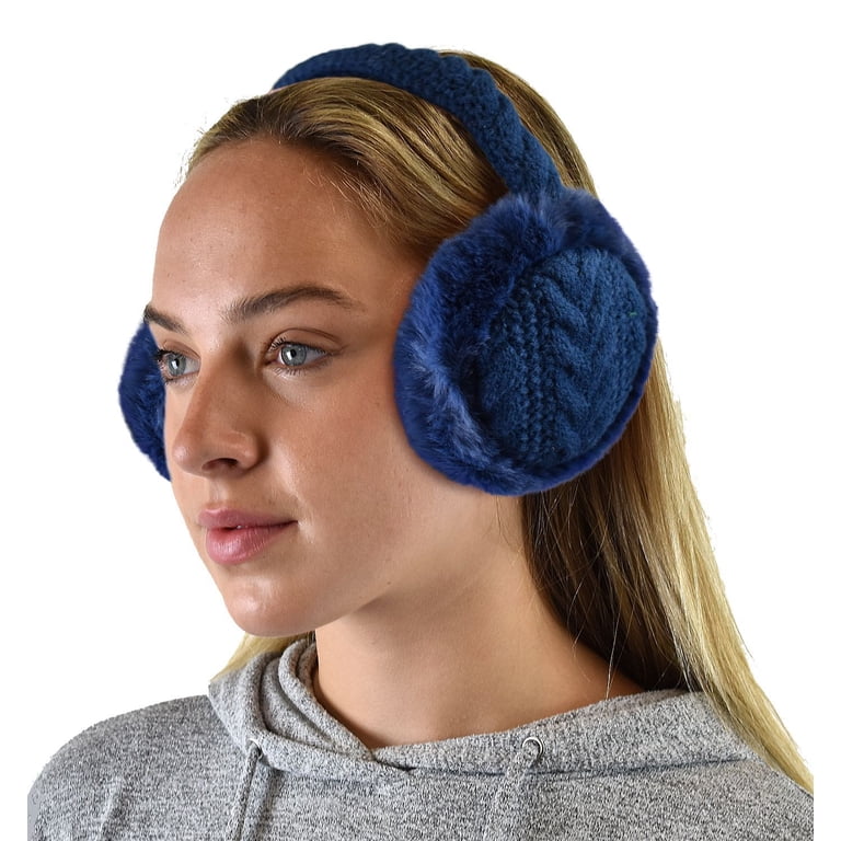 C.C Soft Fluffy Fur Winter Warm Adjustable Headband Cold 