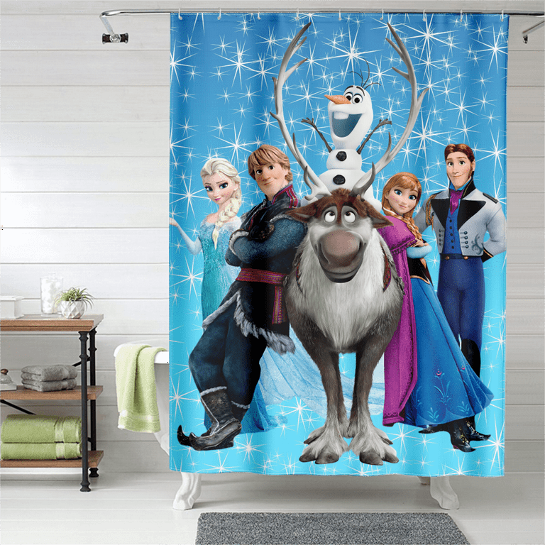Frozen Shower Curtain, Funny Shower Curtain Water Resistant Shower