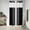 Black, variant on No Hook Shower Curtain with Built-In Rings, Abstract White Striped Washable Waterproof Fabric Curtain with Mesh Top Window for Bathroom, Simple Black Background 36"x72"