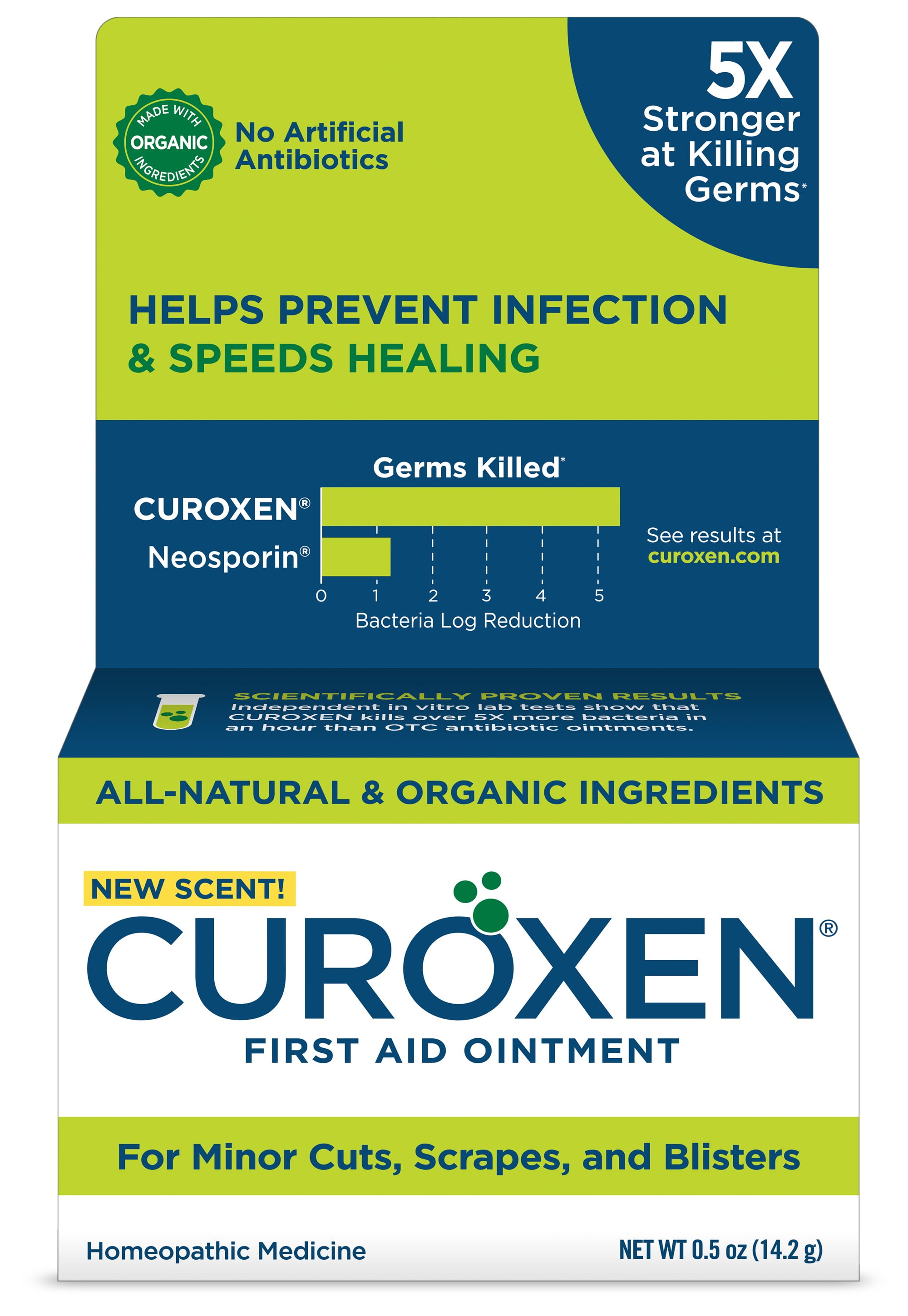 (4 pack) CUROXEN First Aid Ointment, 0.5 oz | All-Natural & Organic Ingredients