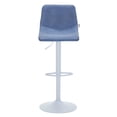 thumbnail image 6 of LeisureMod Adjustable Height Bar Stool with Leather Upholstery Powder-Coated Iron Base and High-Density Foam Seat for Modern Kitchen and Bar Tilbury Collection in Peacock Blue, 6 of 10