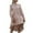 Khaki, variant on Lindreshi Fall Dresses for Women 2025 Homecoming Dresses Women Fashion Casual Solid Long Sleeve Round Neck Irregular Skirt Dress