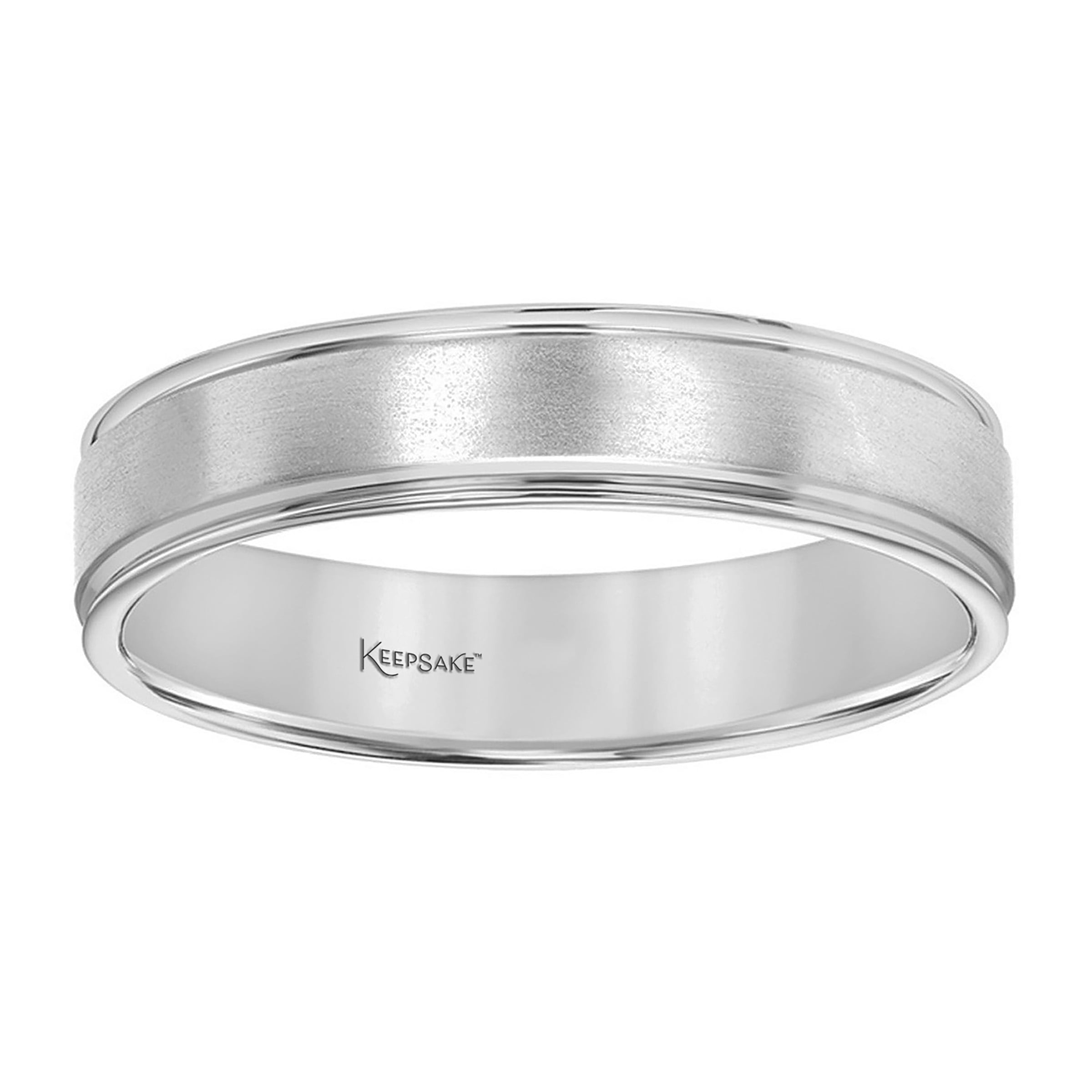 Keepsake Sterling Silver 5mm Step-Edge Men's Band
