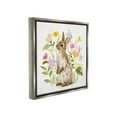 thumbnail image 4 of Stupell Industries Bunny in Spring Nature Animals & Insects Painting Gray Floater Framed Canvas Art Print Wall Art, 18 x 18, 4 of 10