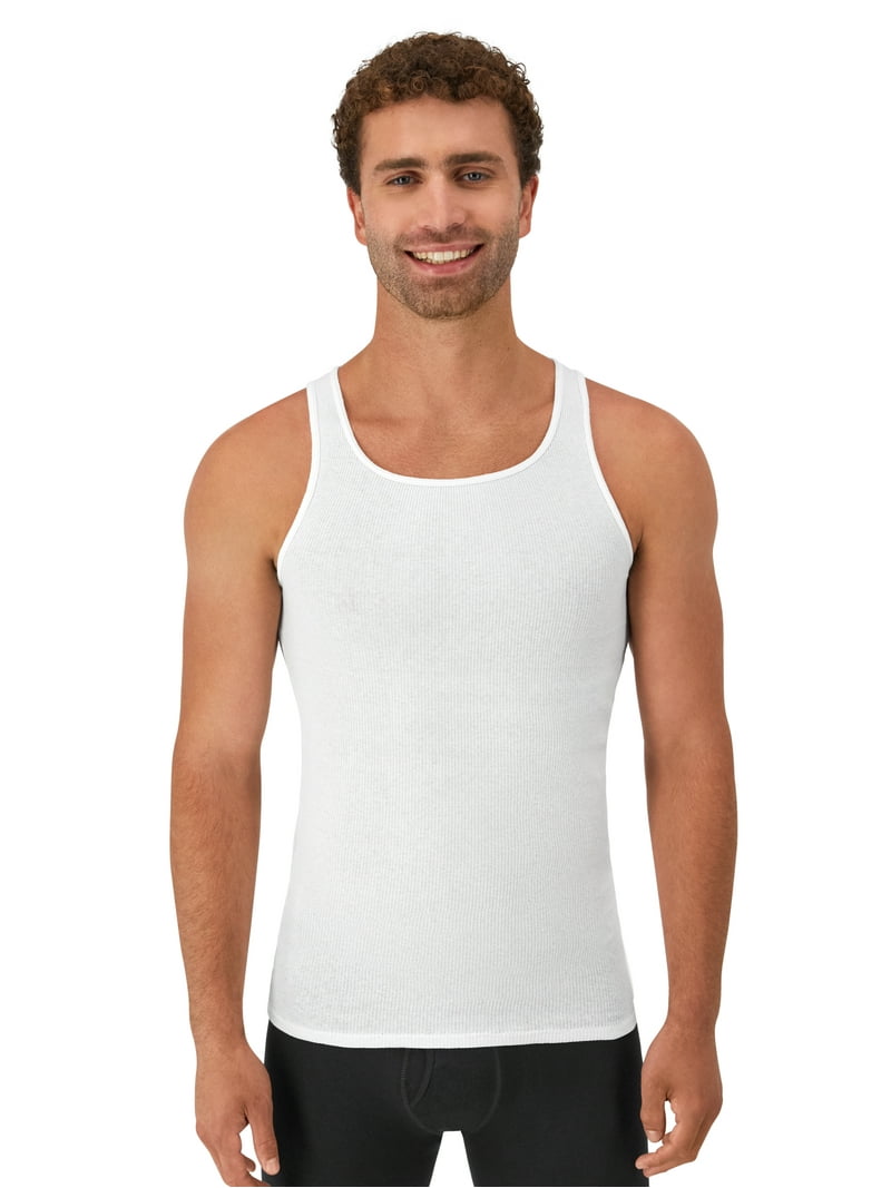 Hanes Men's Super Value Pack White Tank Undershirts, 10 Pack